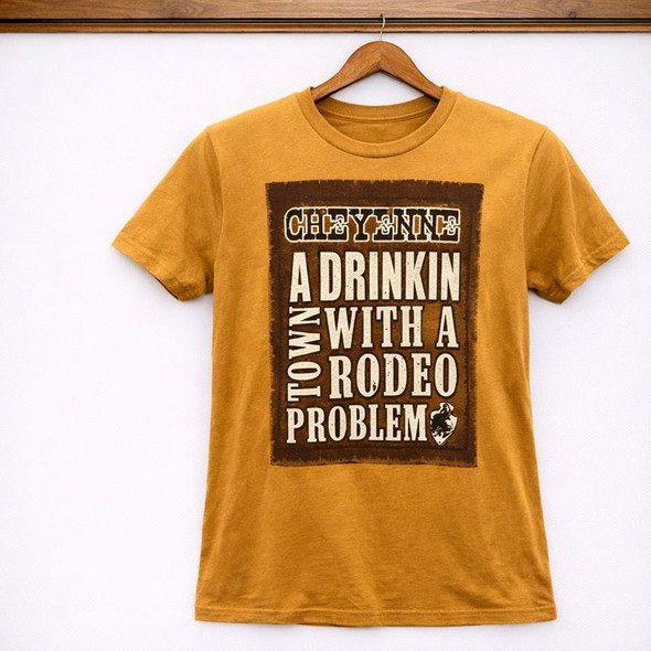 Brown "Drinkin' Town with a Rodeo Problem " T-Shirt