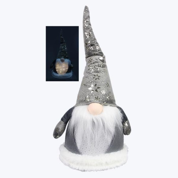 Fabric Santa with LED Light
