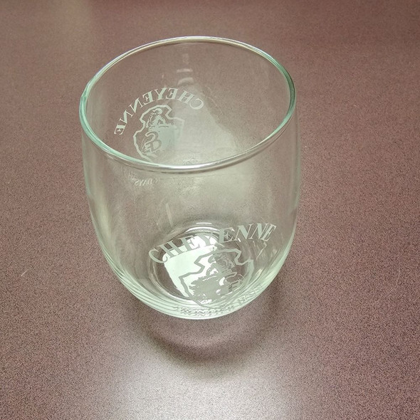 Etched Seamless Cheyenne Wine Glass