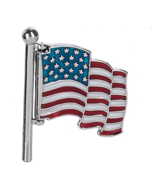 "God Bless America" Swivel Flag Charm