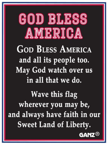 "God Bless America" Swivel Flag Charm