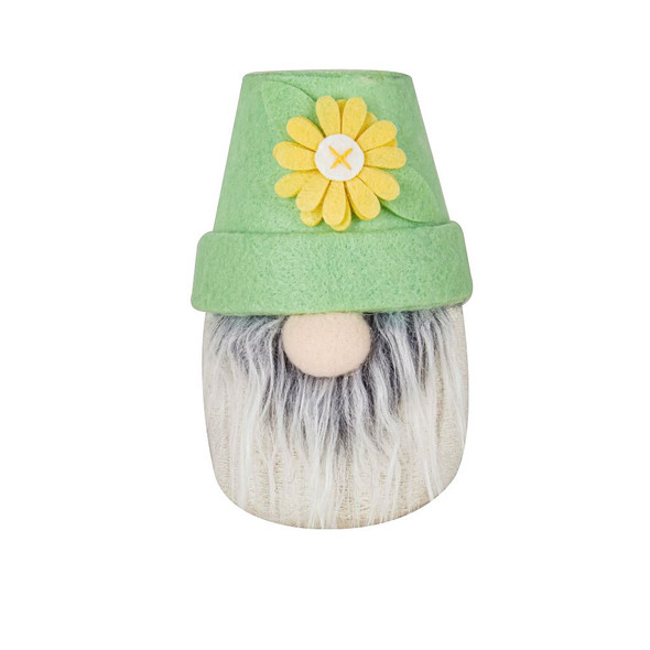 Fabric Gnome with Flower Planter Hat Table Décor