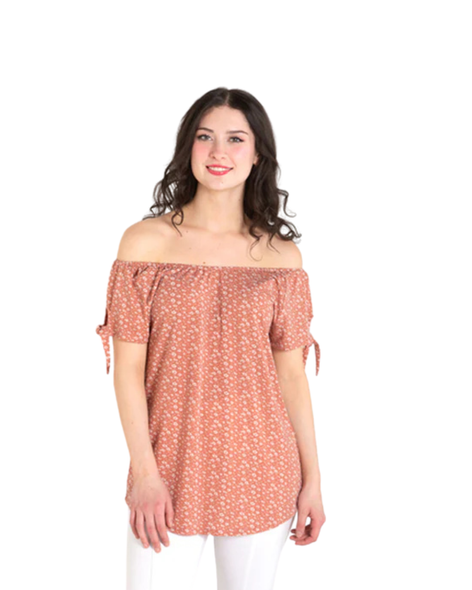 Floral Tie Sleeve Top