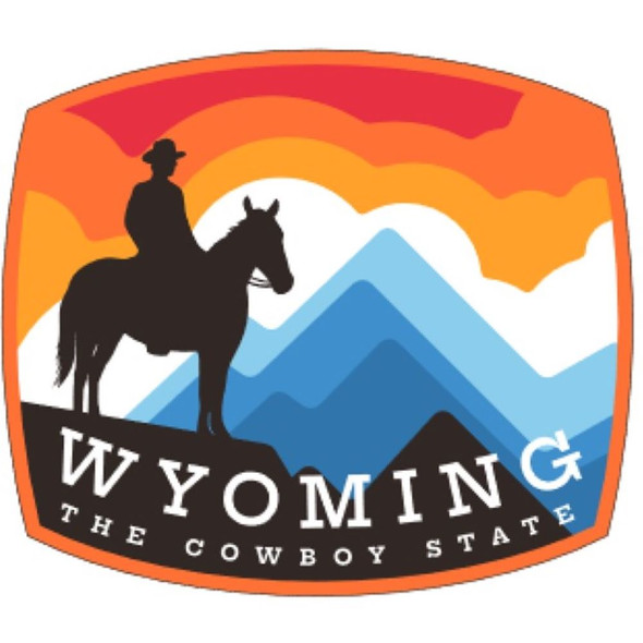 Wyoming Cowboys State Shaped Decal - 5" X 6" Die-Cut Vinyl Sticker, Officially Licensed, Weather-Resistant