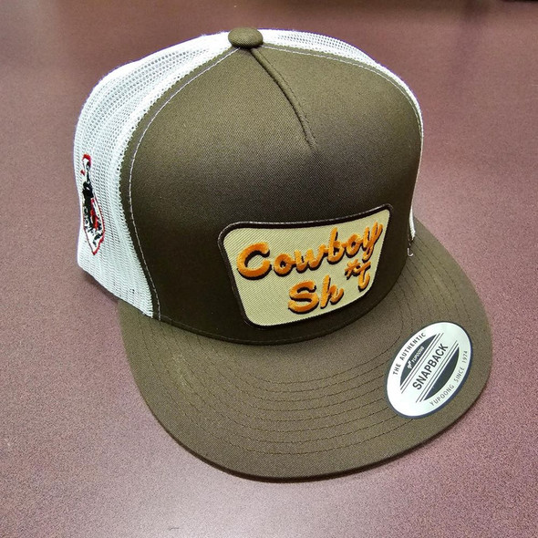 Brown Cowboy Sh*Flat Bill Hat