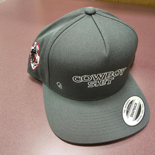 Gray Cowboy Sh*t Flat Bill Hat