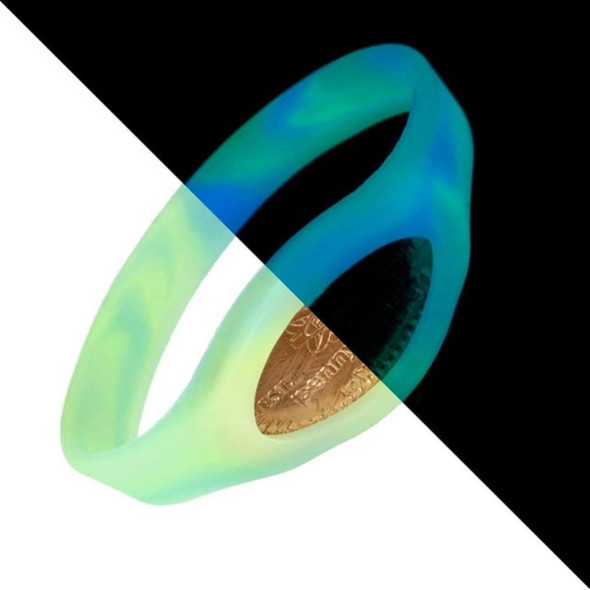 Adult Glow in the Dark Swirl Pressed Penny Wristband