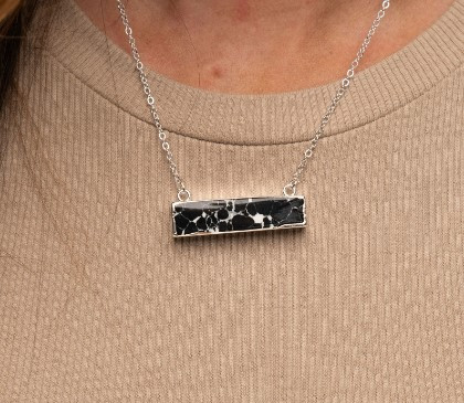 Black Bar Necklace