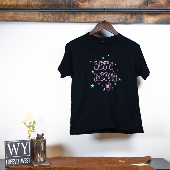 Black "Let's Rodeo" T-Shirt