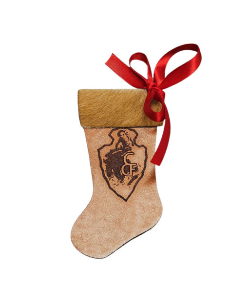 Arrowhead Leather Stocking Ornament