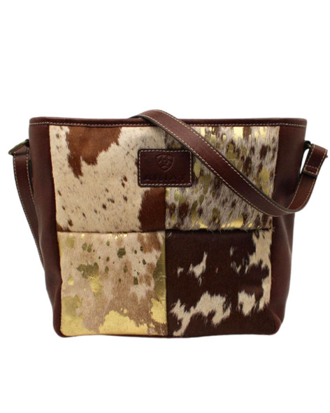 Brown Calf Hair Savannah Messenger Bag