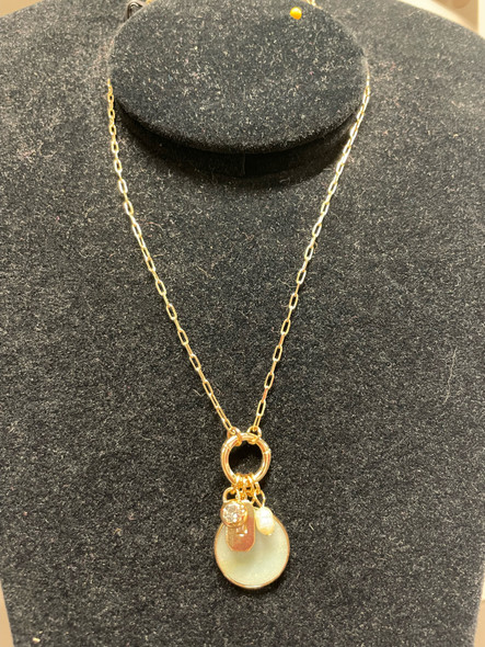 Stone Cluster Necklace
