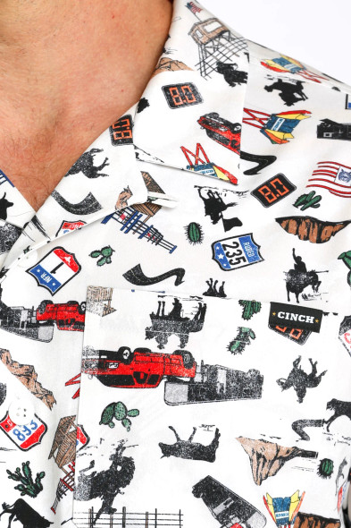 Short Sleeve Rodeo Road Trip Polo