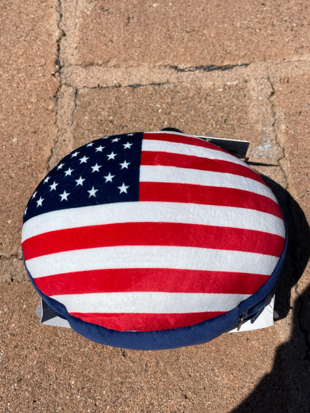 American Flag Travel Pillow