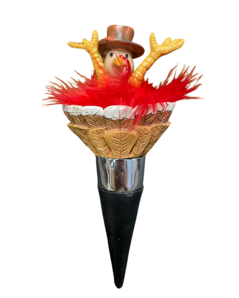 Fall Turkey Wine Bottle Stopper