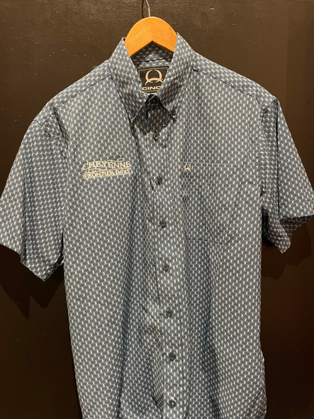 Teal Cheyenne Collared Short Sleeve Shirt