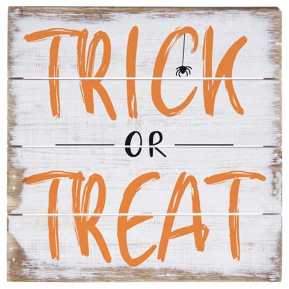 Trick or Treat Rustic Halloween Sign