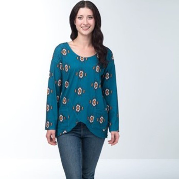 Aztec Print Top