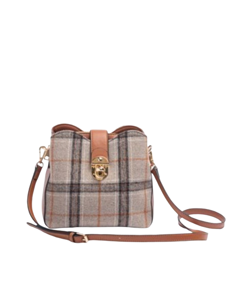 Plaid Satchel Bag