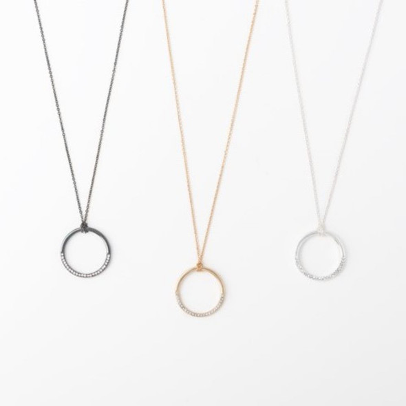 Diamond Circle Short Necklace