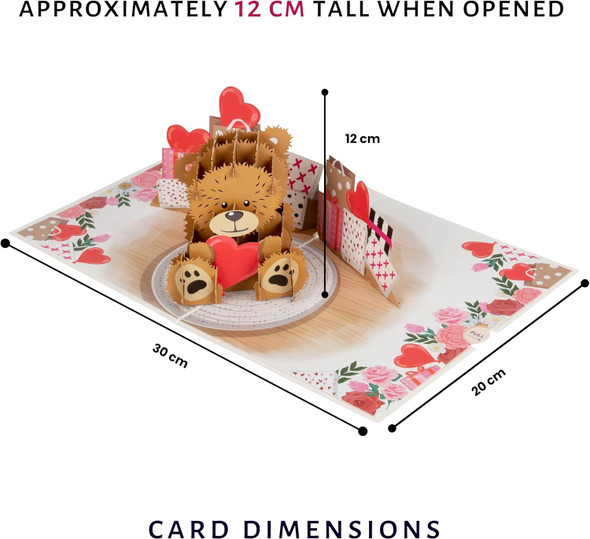 Love Bear Paper Pop Up Card