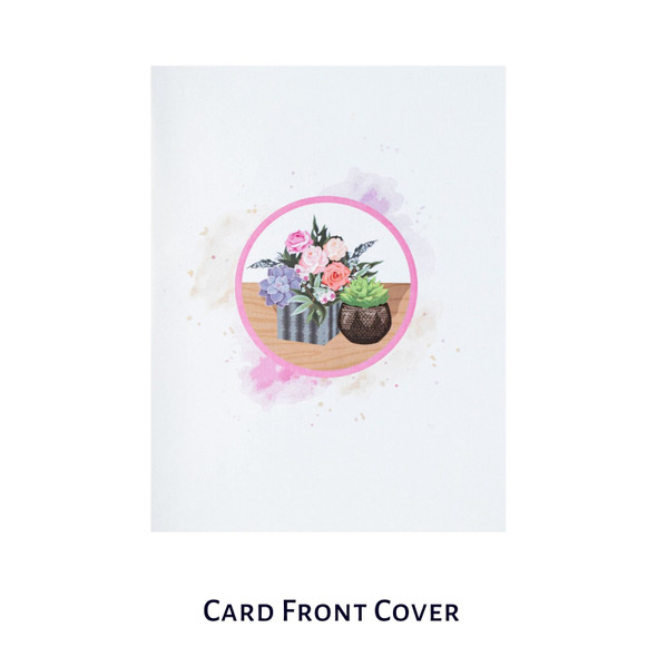 Peonies Paper Pop Up Card