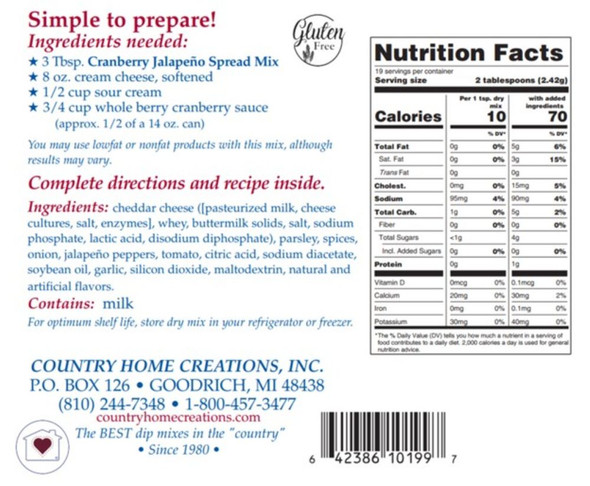 Cranberry Jalapeno Spread Mix