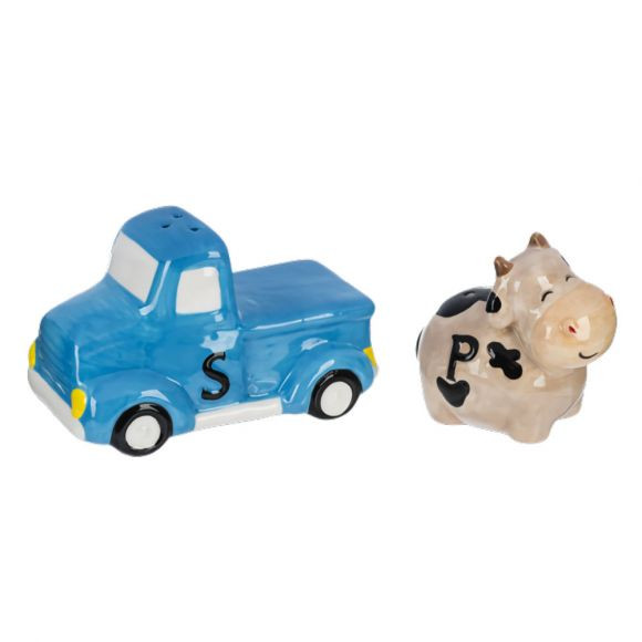 Cow & Truck Salt & Pepper Shakers