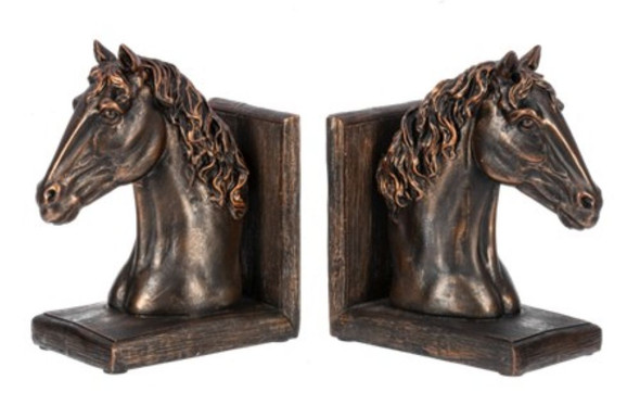 Antique Bronze Horse Bookend
