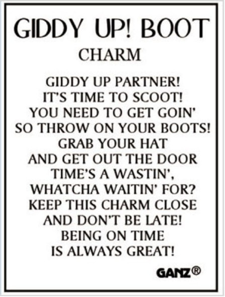 Giddy Up Boot Charms
