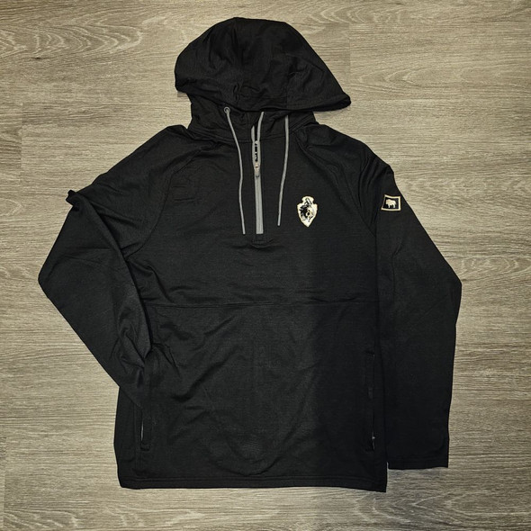 Black Arrowhead Quarter Zip Hoodie