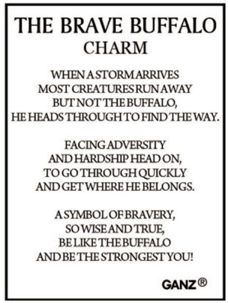 The Brave Buffalo Charm
