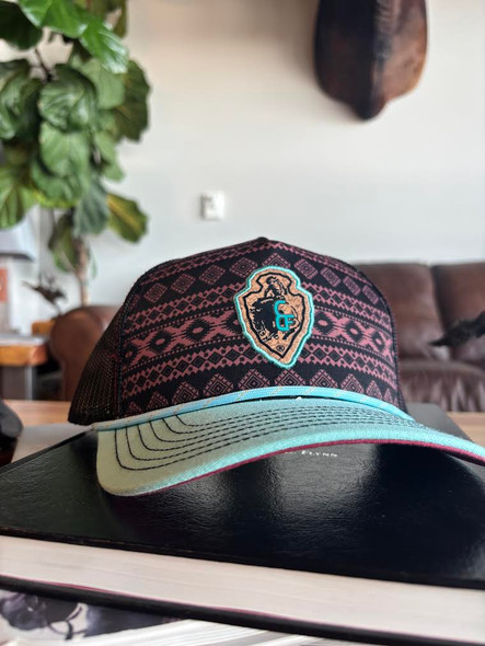 Blue Aztec Arrowhead Hat
