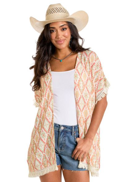 Aztec Fringe Kimono