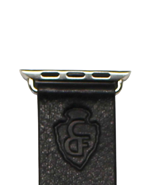 Black Leather 44mm Apple Watch Band