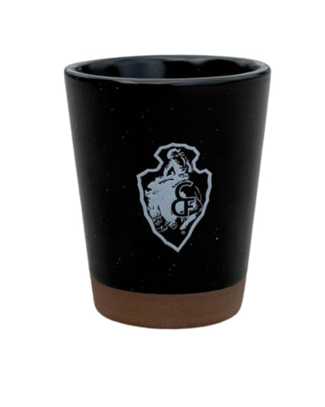 Black Arrowhead Terra Cotta Bottom Shot Glass