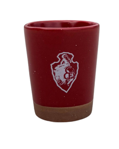 Red Arrowhead Terra Cotta Bottom Shot Glass