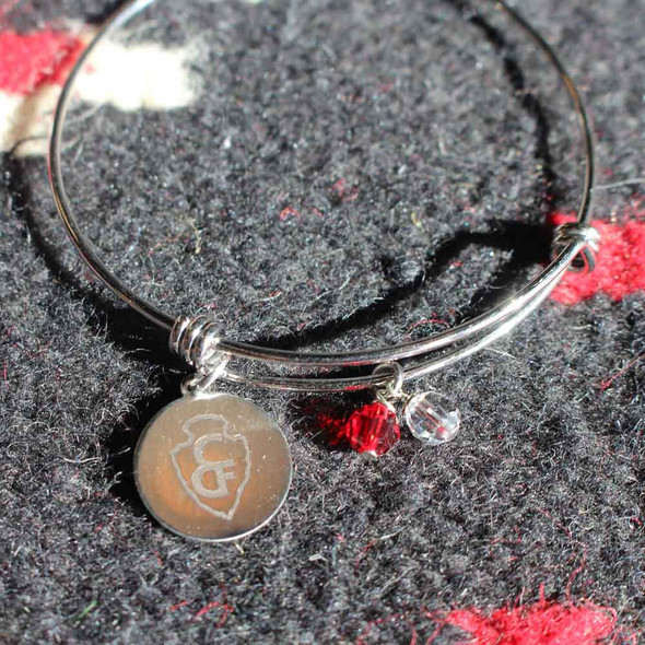 Bangle Bracelet with CFD Arrowhead Circle Charm (05-001-1159)