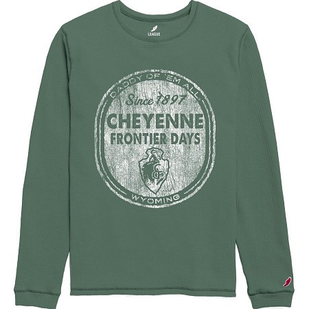 Spruce Green Cheyenne Waffle Crewneck