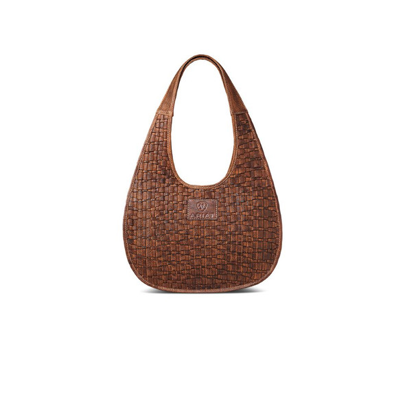 Paige Basket Weave Round Shoulder Bag