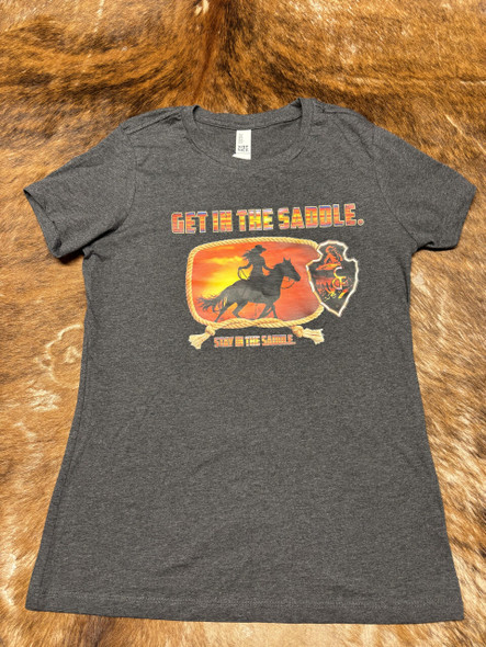 GrayGet in the Saddle Cheyenne T-Shirt