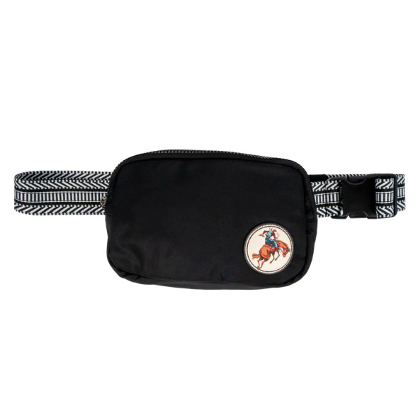Black Bucking Bronc Belt Bag