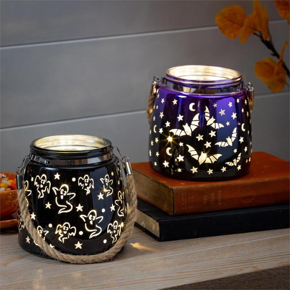 Halloween Jar LED Glass Table Décor