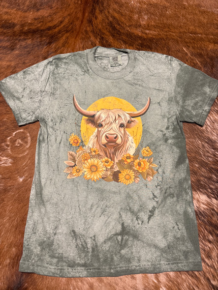 Mint Highland Cow T-Shirt