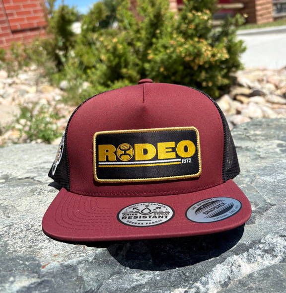Maroon and Black Rodeo Hat