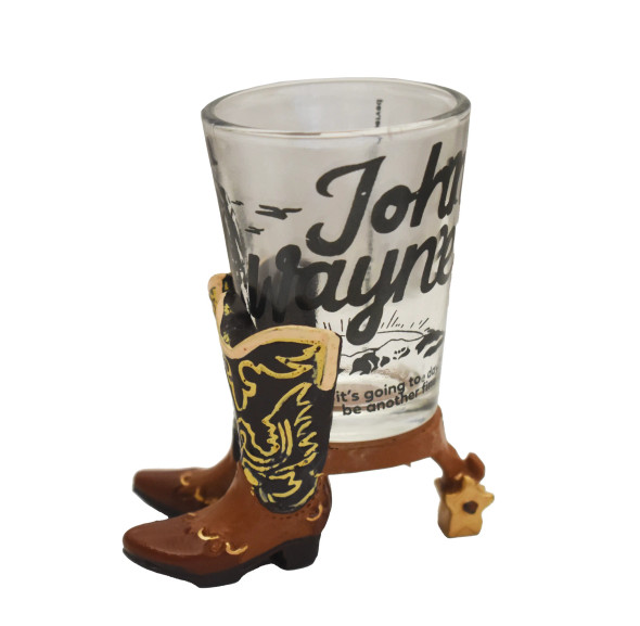 John Wayne Boot Stand Shot Glass