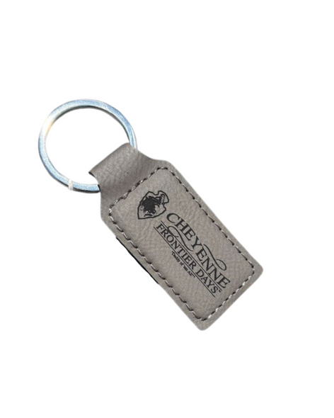 Gray Leatherette Cheyenne Keychain