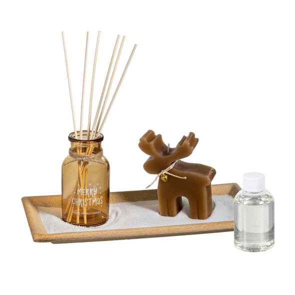 Shades of Green Candle and Reed Diffuser Set