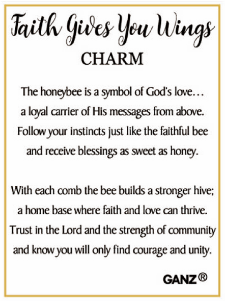 Faith Gives You Wings Charm