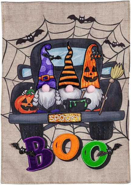 Spooky Truck Halloween Garden Flag